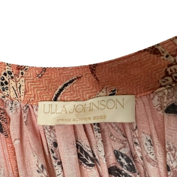 ULLA JOHNSON Womens Biarritz Tassel Floral Voile Tunic Mini Dress Size Small - Picture 8 of 9